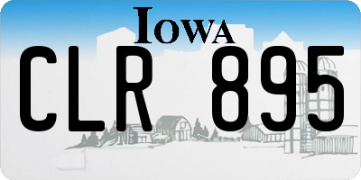 IA license plate CLR895