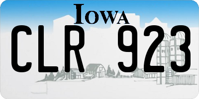 IA license plate CLR923