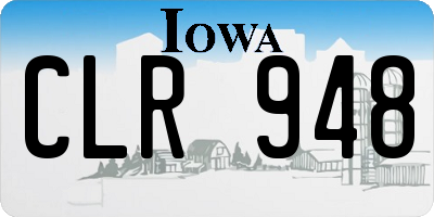 IA license plate CLR948