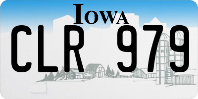 IA license plate CLR979