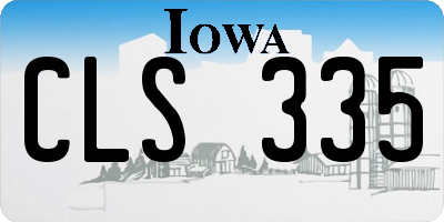 IA license plate CLS335