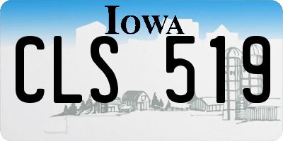 IA license plate CLS519