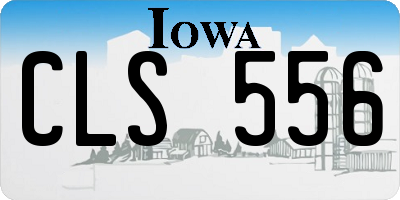 IA license plate CLS556