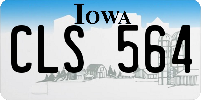 IA license plate CLS564