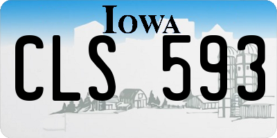 IA license plate CLS593