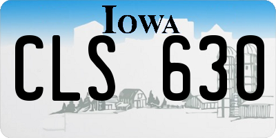 IA license plate CLS630