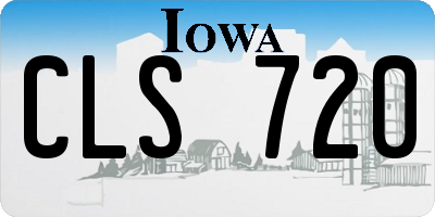 IA license plate CLS720