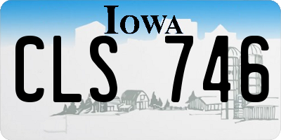 IA license plate CLS746