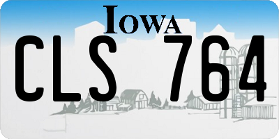 IA license plate CLS764