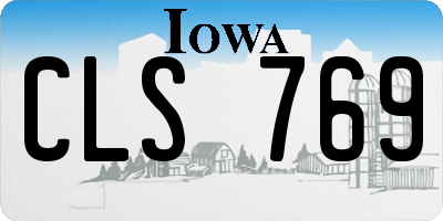 IA license plate CLS769