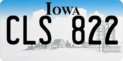 IA license plate CLS822