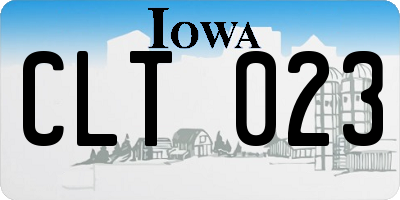 IA license plate CLT023