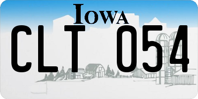 IA license plate CLT054