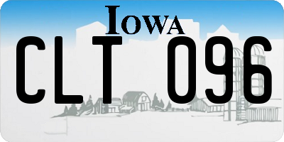 IA license plate CLT096
