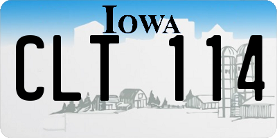 IA license plate CLT114