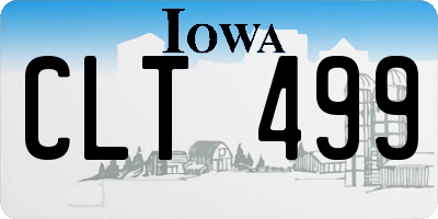 IA license plate CLT499