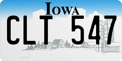 IA license plate CLT547