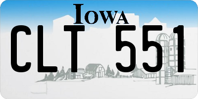IA license plate CLT551
