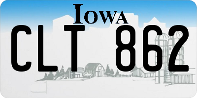 IA license plate CLT862