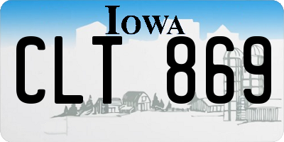 IA license plate CLT869