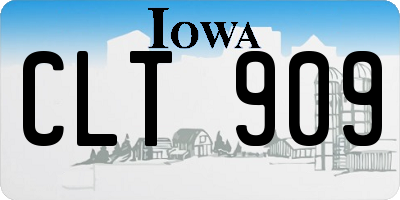 IA license plate CLT909