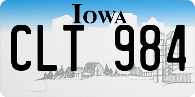 IA license plate CLT984