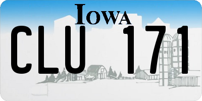 IA license plate CLU171