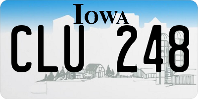 IA license plate CLU248