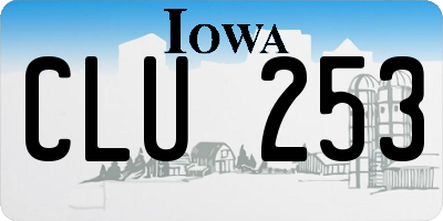 IA license plate CLU253
