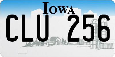 IA license plate CLU256