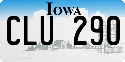 IA license plate CLU290