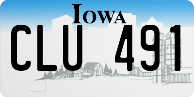 IA license plate CLU491