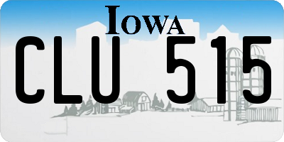 IA license plate CLU515