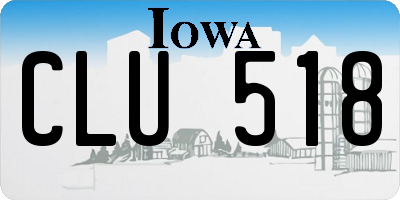 IA license plate CLU518