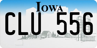 IA license plate CLU556