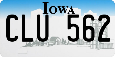 IA license plate CLU562