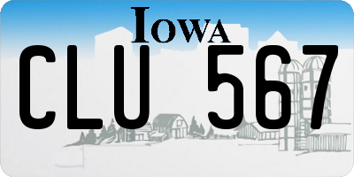IA license plate CLU567