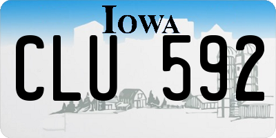 IA license plate CLU592