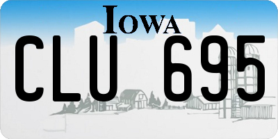 IA license plate CLU695