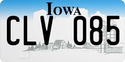 IA license plate CLV085