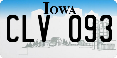 IA license plate CLV093