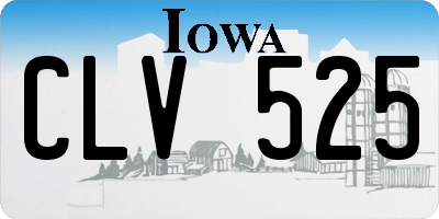 IA license plate CLV525