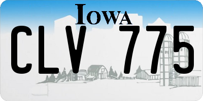 IA license plate CLV775