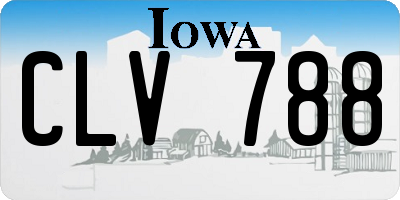 IA license plate CLV788