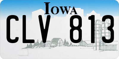 IA license plate CLV813
