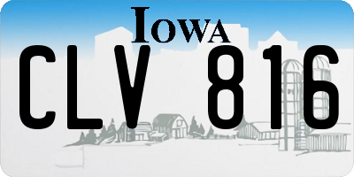 IA license plate CLV816