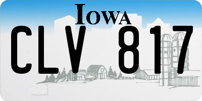 IA license plate CLV817