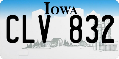 IA license plate CLV832