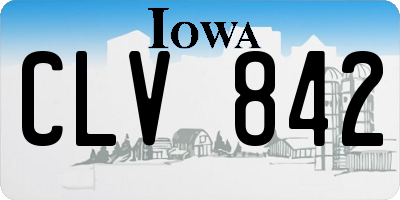 IA license plate CLV842
