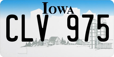 IA license plate CLV975